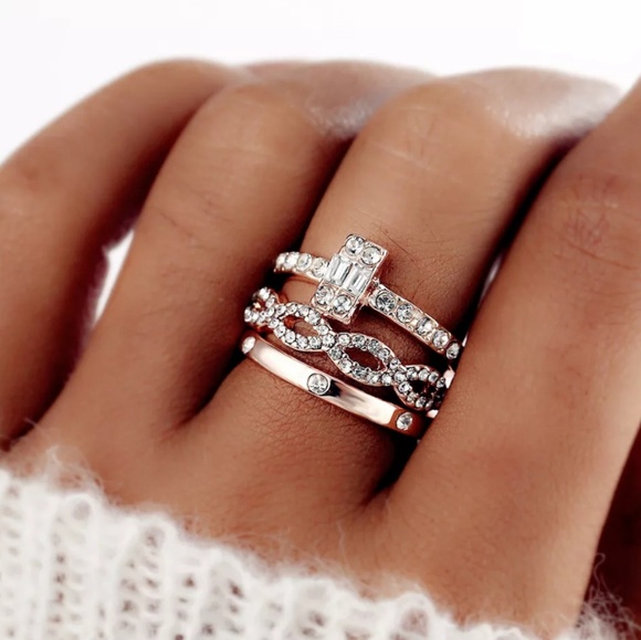Jewelry - 💎[3 for $15]💎 3 piece ring set Rose Gold Rings